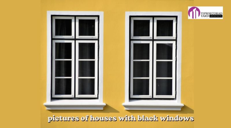 pictures of houses with black windows